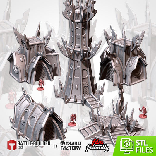 Dark Elf Village  by Txarli Factory Terrain
