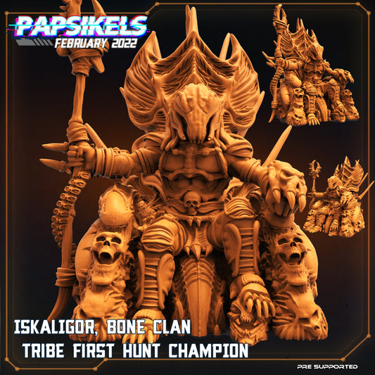 Iskaligor , Bone Clan Tribe First Hunt Champion by Papsikels Miniatures RPG Aliens Predator