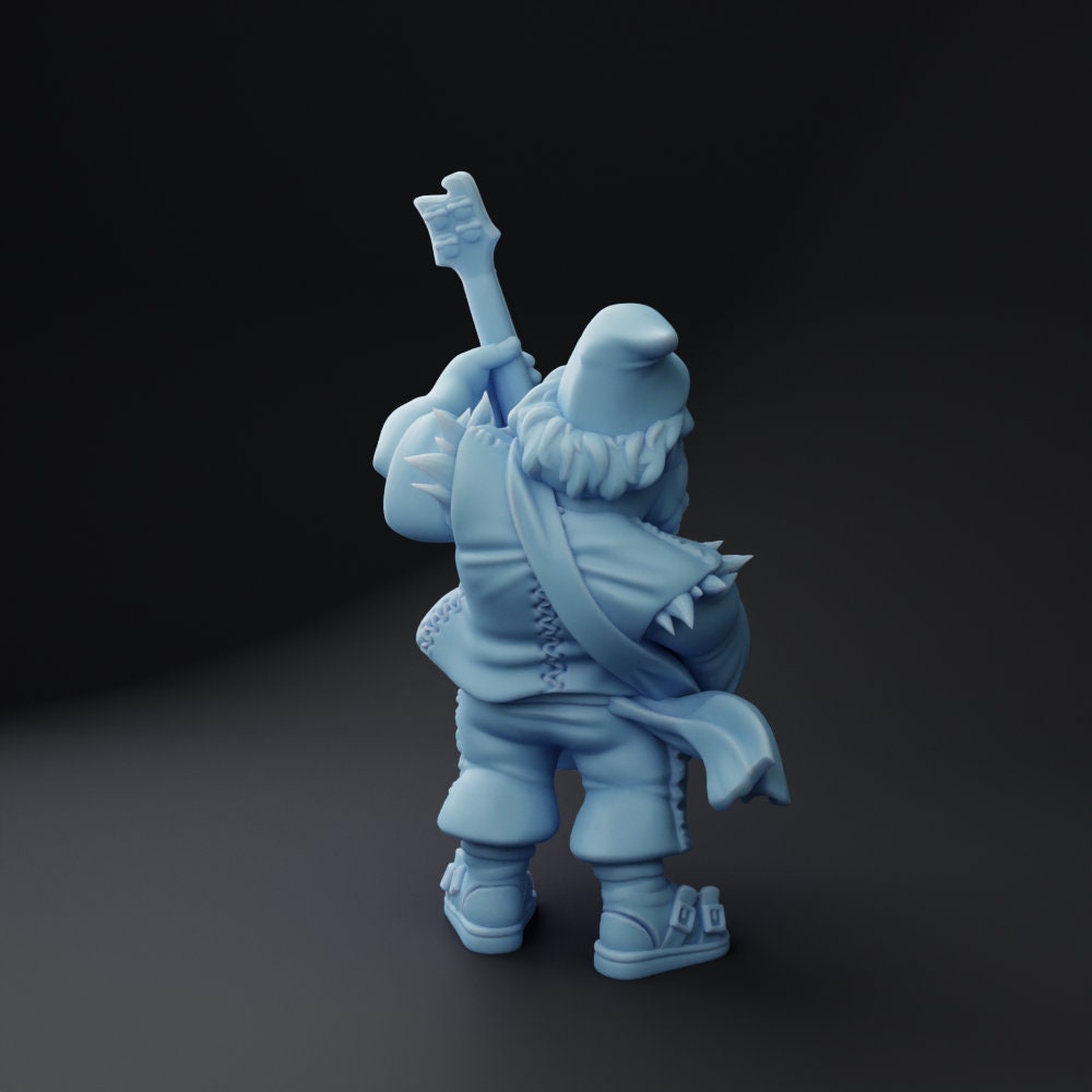 Jage Gnome Bard from Tavern Rock Band by Twin Goddess Miniatures