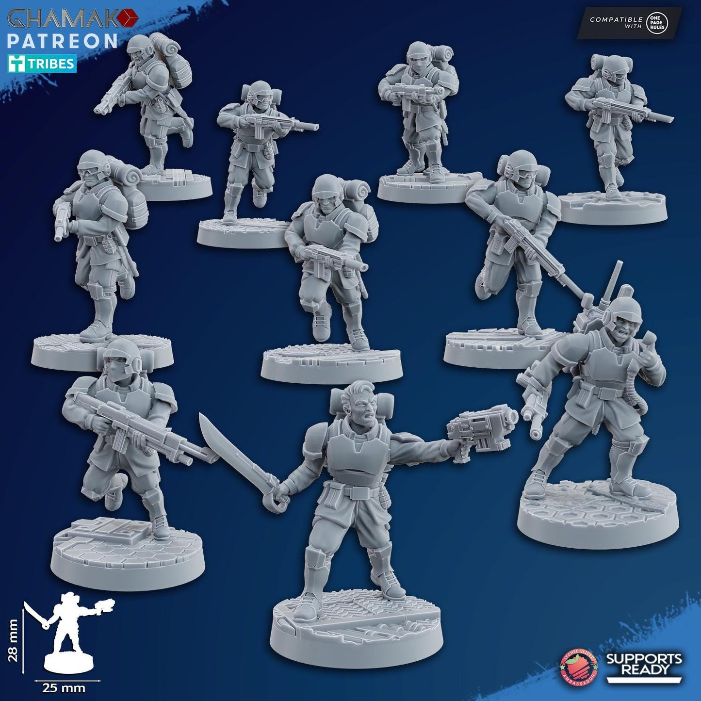 Freedom Guard Assault Team by Ghamak Miniatures