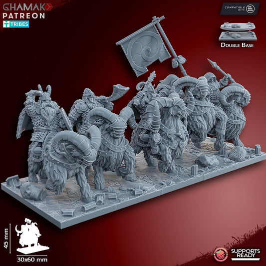 Dwarf Goat Riders by Ghamak Miniatures