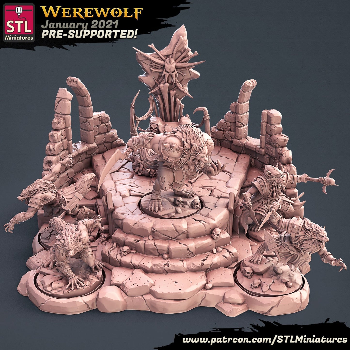 Werewolf Set by STL Miniatures
