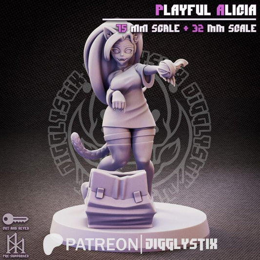 Playful Alicia by Jigglystix Pin Up Factory Miniatures