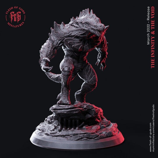 Iron Scaled Lizard from "Infinity and Void" by Flesh of Gods Miniatures