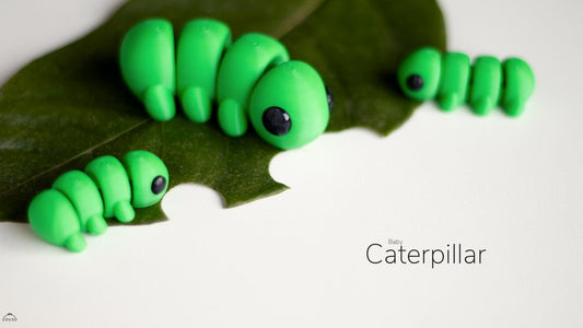 Baby Caterpillar 3D Printed Fidget Toy by  Zou3D
