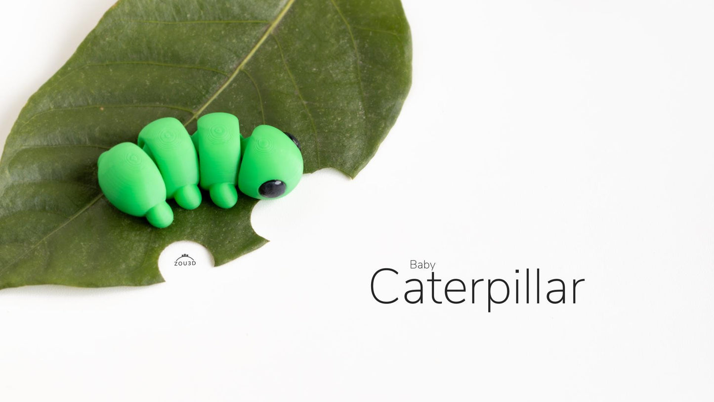 Baby Caterpillar 3D Printed Fidget Toy by  Zou3D
