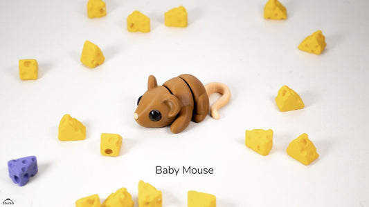 Baby Mouse 3D Printed Fidget Toy by  Zou3D