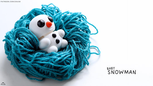 Baby Snowman 3D Printed Fidget Toy by  Zou3D