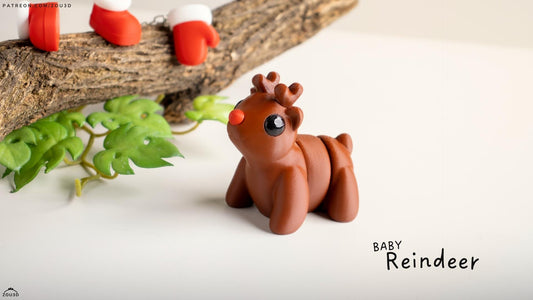 Baby Reindeer 3D Printed Fidget Toy by  Zou3D
