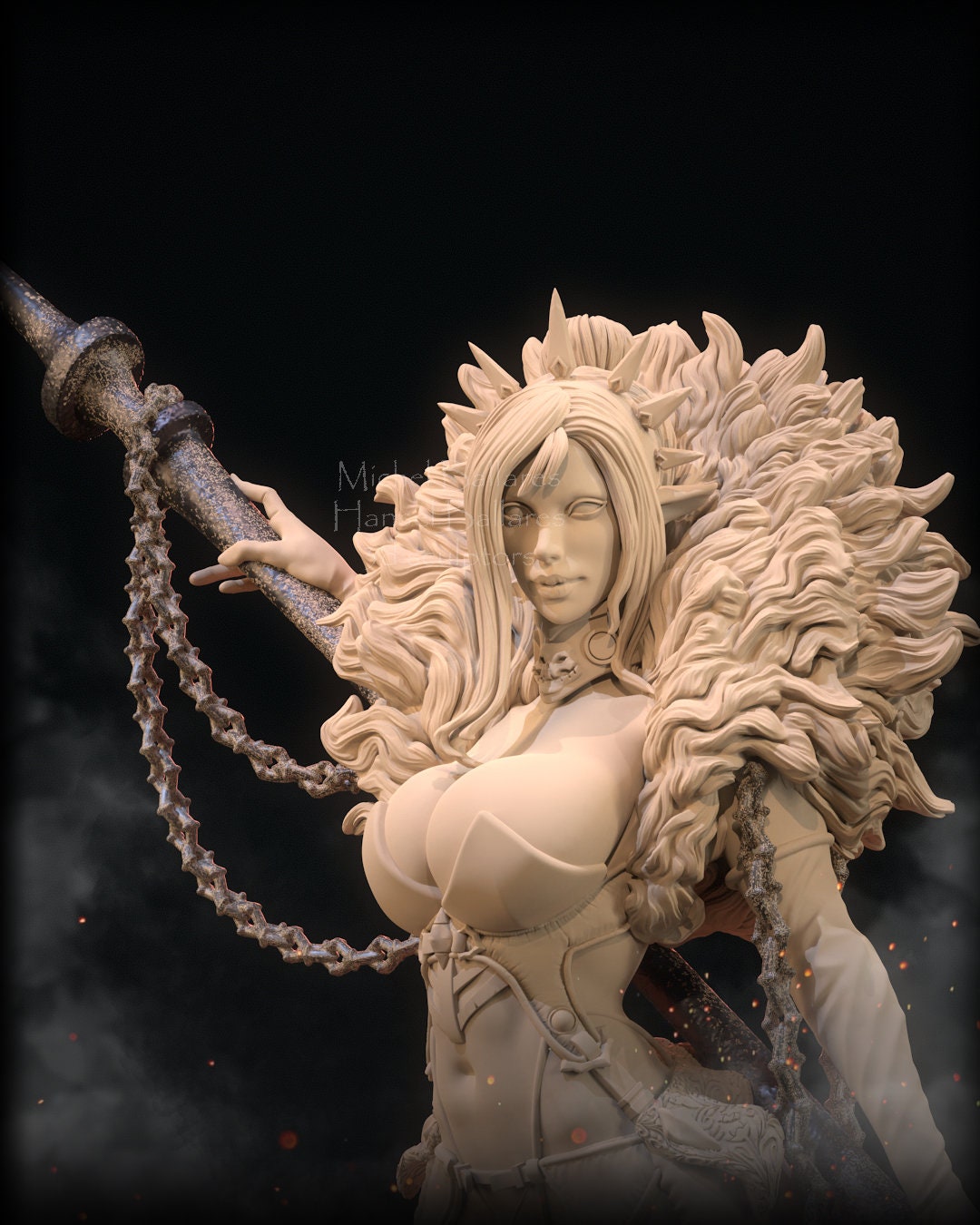 Dark Elf Statue Model Kit by Creative Geek MB