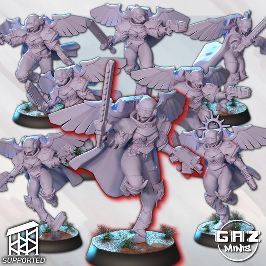 Siblings of Combat JumpPack Squad  by Gaz Minis
