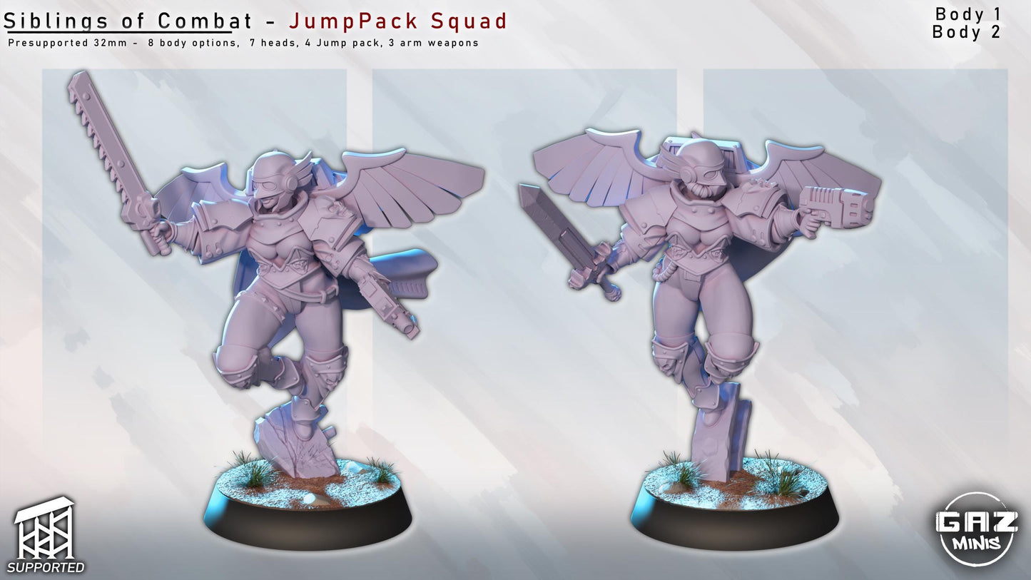 Siblings of Combat JumpPack Squad  by Gaz Minis