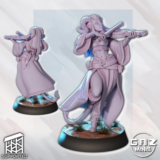 Tiefling bard by Gaz Minis