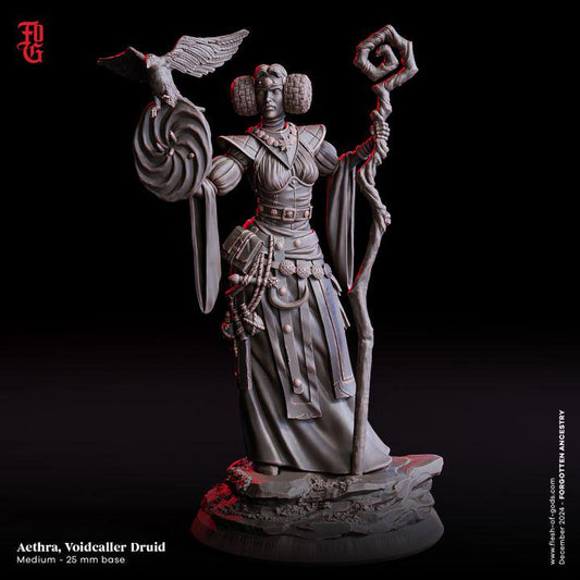 Aethra, Voidcaller Druid from "Forgotten Ancestry" by Flesh of Gods Miniatures