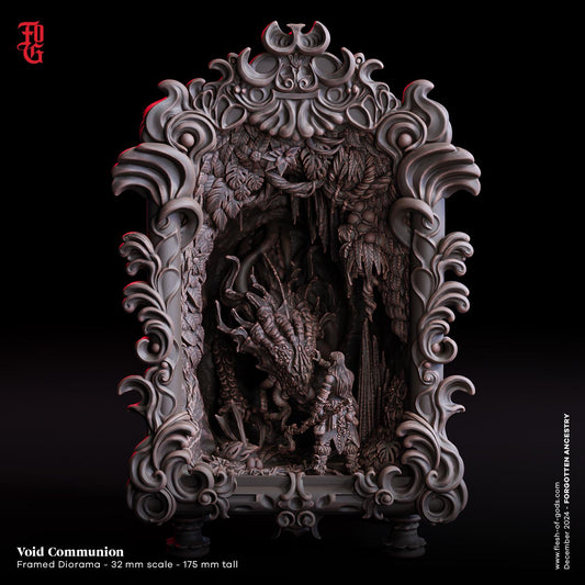 Framed Diorama Void Communion from "Forgotten Ancestry" by Flesh of Gods Miniatures