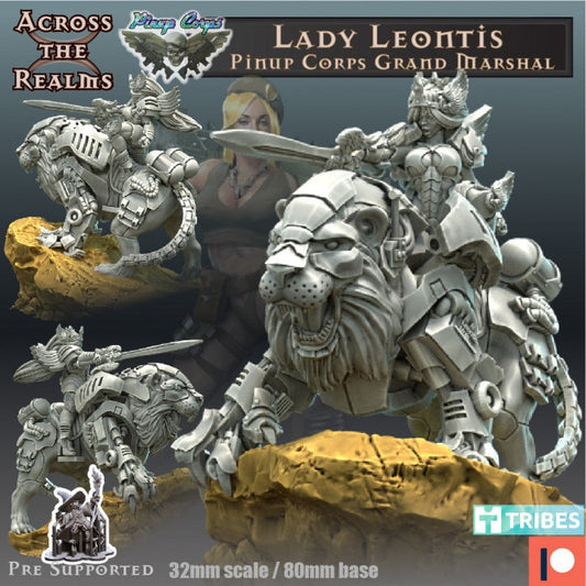 Lady Leontis Pin Up Captain from Across the Realms Miniatures