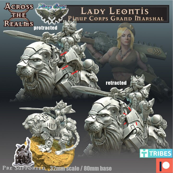 Lady Leontis Pin Up Captain from Across the Realms Miniatures