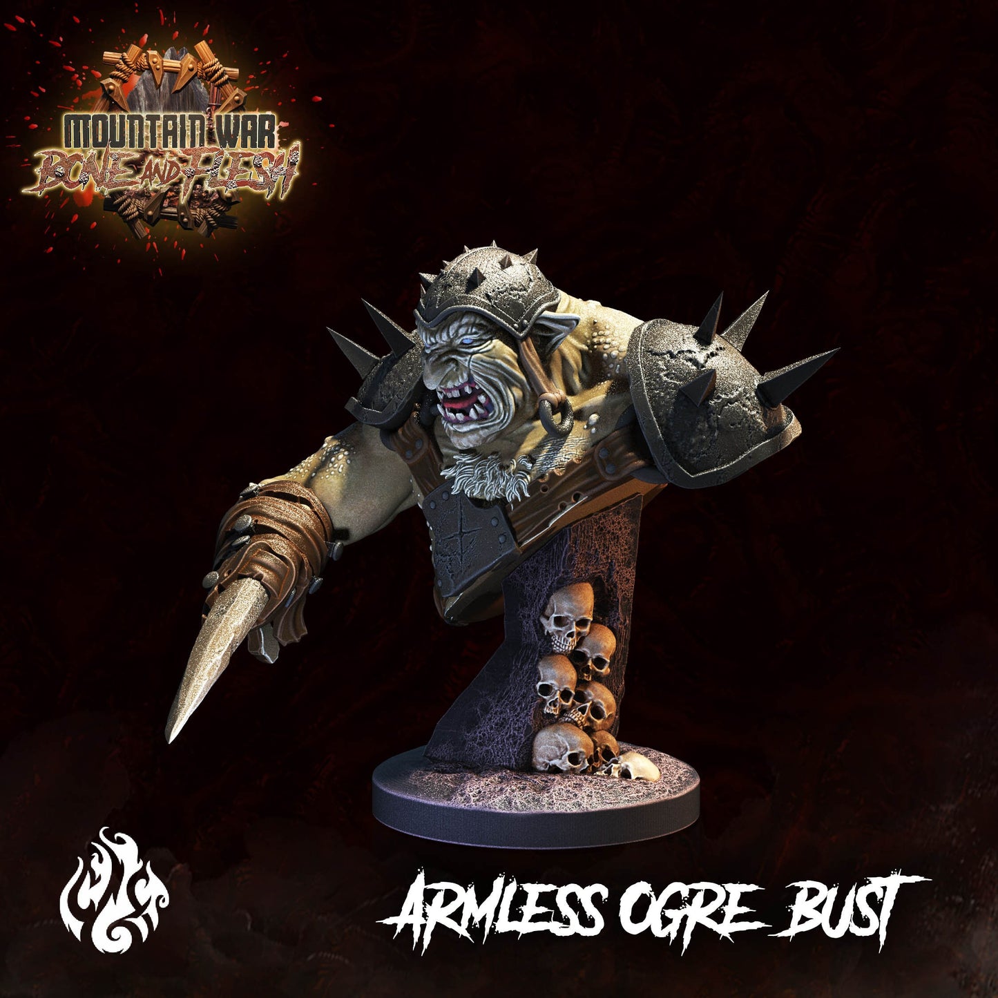 Armless Ogre from "Mountain War" by Crippled God Foundry Miniatures