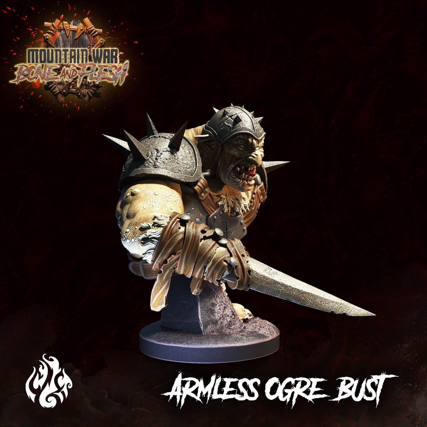 Armless Ogre from "Mountain War" by Crippled God Foundry Miniatures