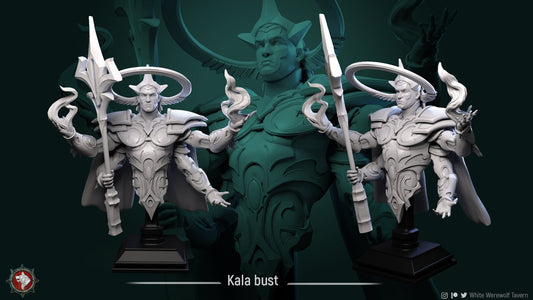 Kala Heavenly Judge Bust from "Heavenly Justice" by White Werewolf Tavern Miniatures