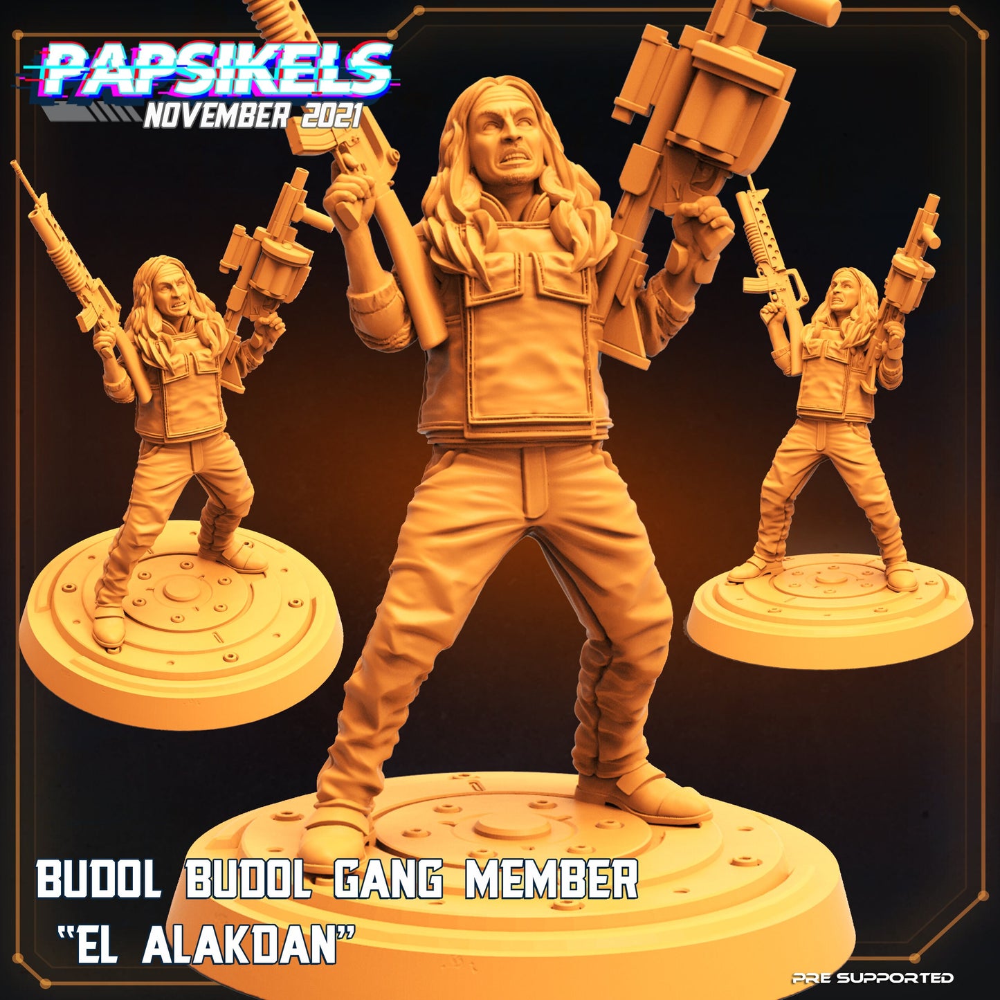 Budol Gang Members from Papsikels Miniatures RPG Cyberpunk Stargrave