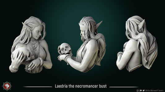 Laedria the Necromancer Bust from "Covenant of Death" by White Werewolf Tavern