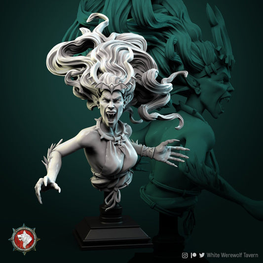 Mad Gallarta Bust by White Werewolf Tavern Miniatures RPG