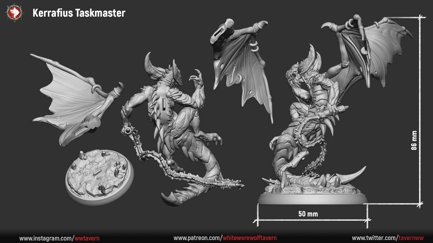 Kerrafius Taskmaster Demon by White Werewolf Tavern Miniatures RPG