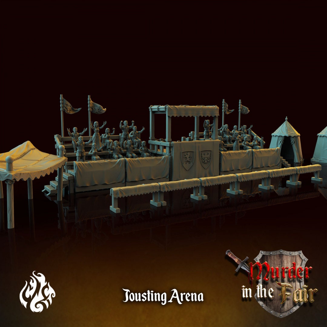 Jousting Arena Terrain Piece from "Murder in the Fair" by Crippled God Foundry