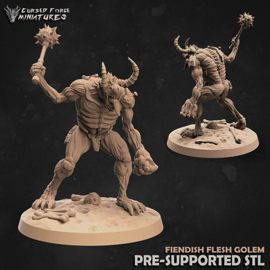 Fiendish Flesh Golem by Cursed Forge Miniatures