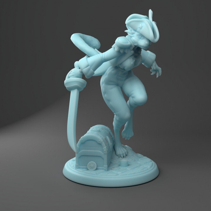 Catgirl Tabaxi Pirate & Rogue by Twin Goddess Miniatures