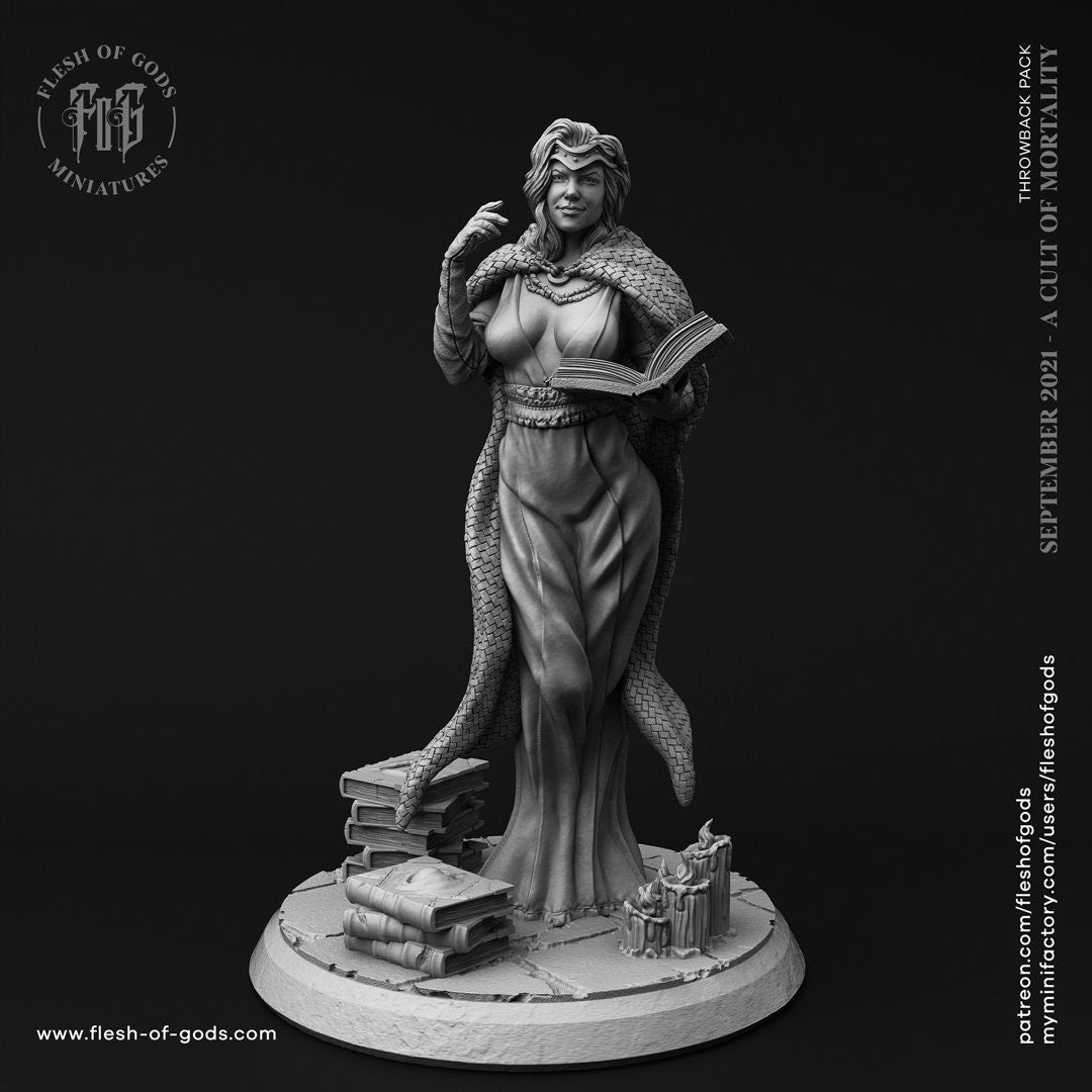 Liss the Wizard from "Cult of Mortality" by Flesh of Gods Miniatures