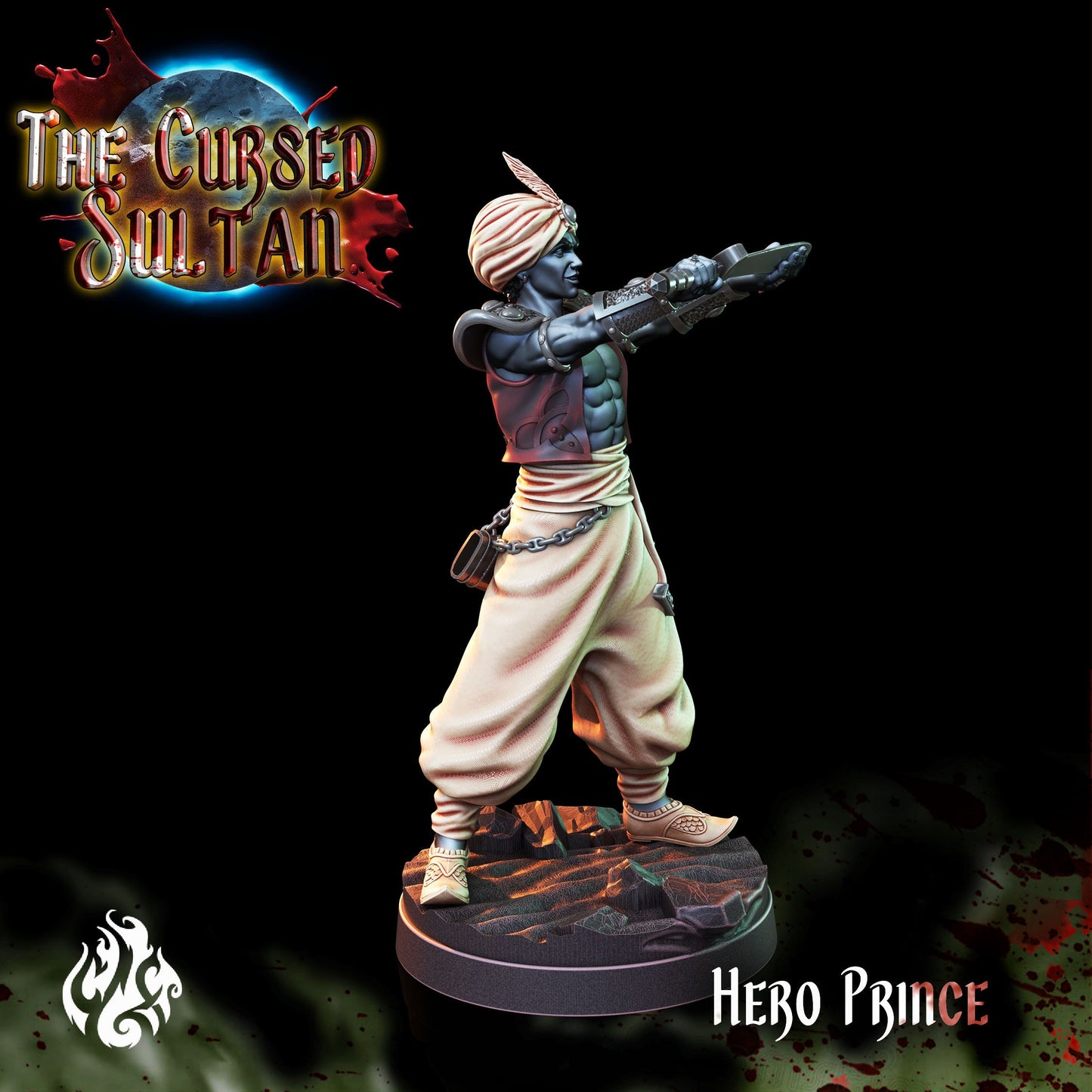 Hero Prince from "Cursed Sultan" by Crippled God Foundry Miniatures