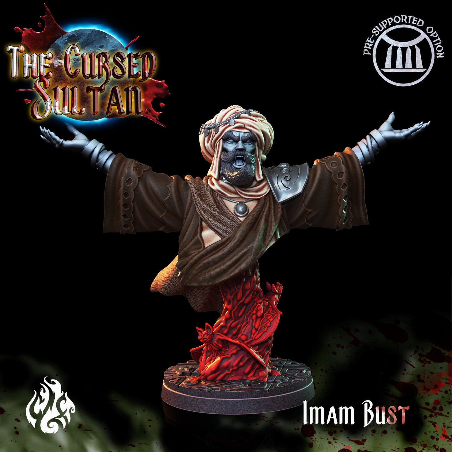 Imam Vampire from "Cursed Sultan" by Crippled God Foundry Miniatures