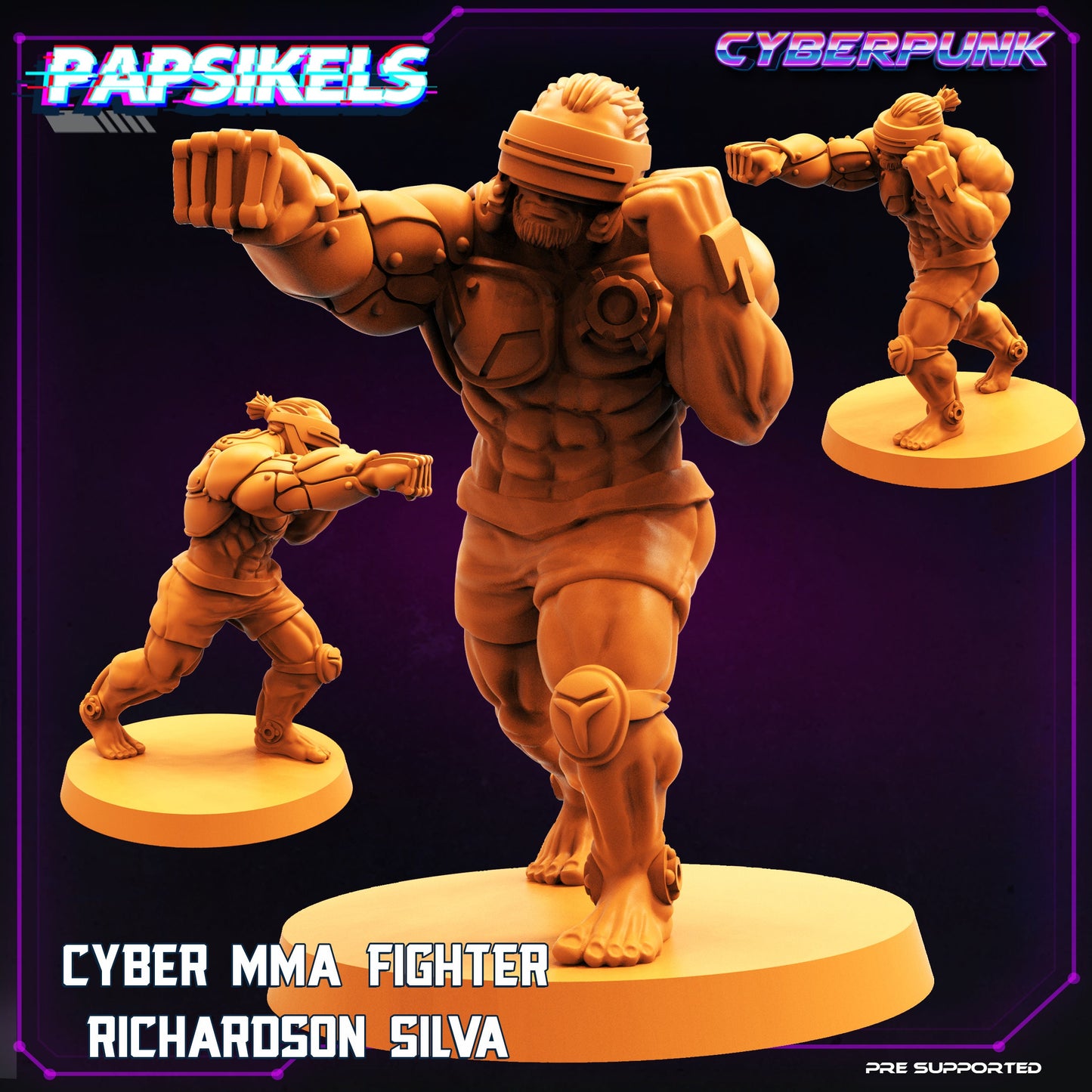 Cyber MMA Fighters by Papsikels Cyberpunk Miniatures