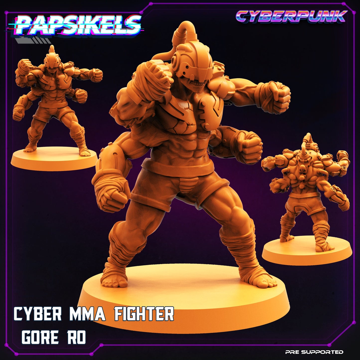 Cyber MMA Fighters by Papsikels Cyberpunk Miniatures