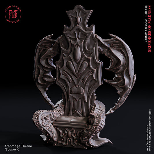 Archmage Throne from "Grimoire of Madness" by Flesh of Gods Miniatures