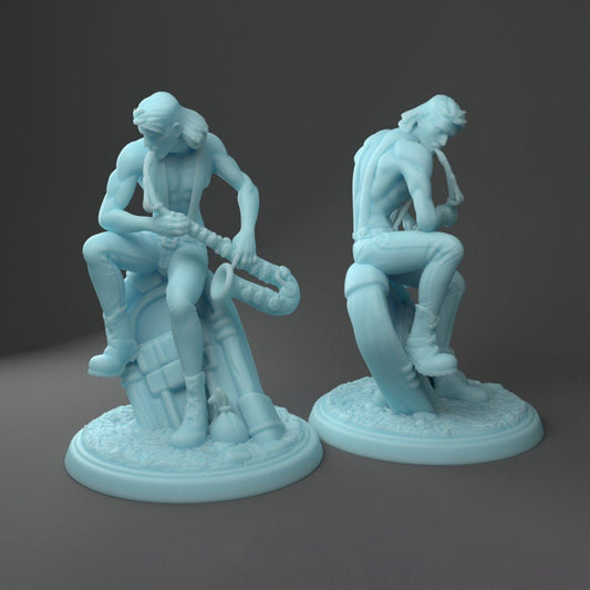 Sexy Sax Bard from Tavern Rock Band by Twin Goddess Miniatures