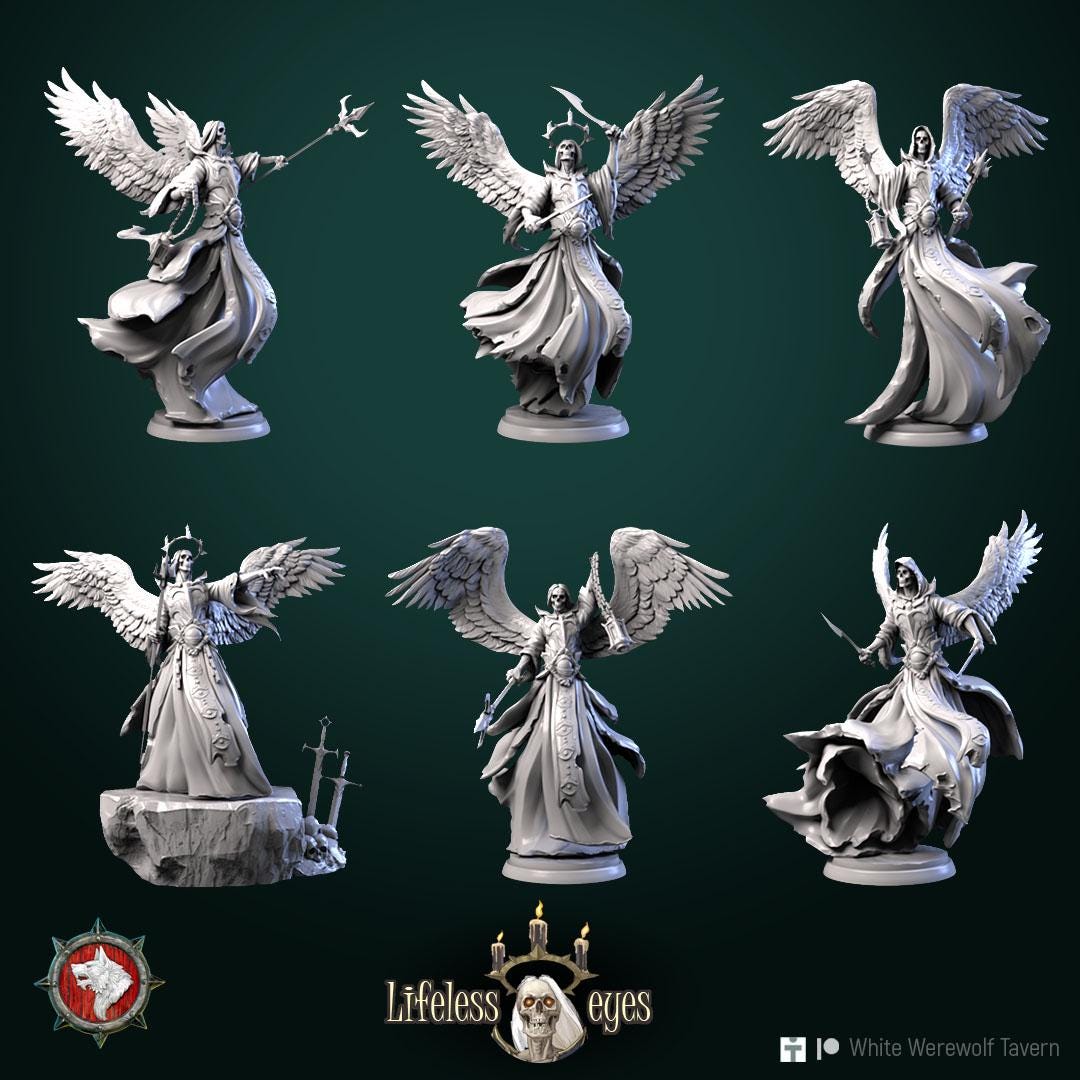 Necromancer Casters from "Lifeless Eyes" by White Werewolf Tavern Miniatures