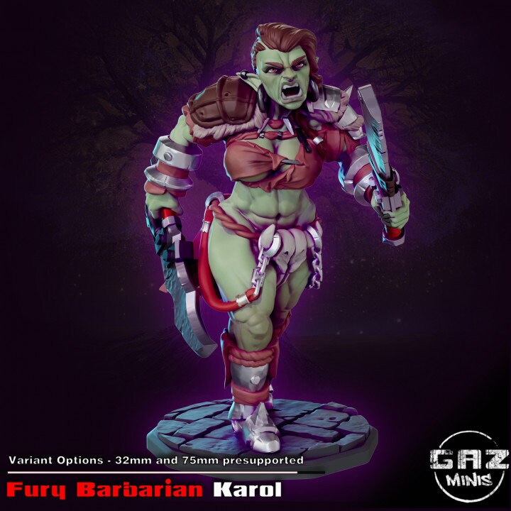 Karol Fury Barbarian by Gaz Minis
