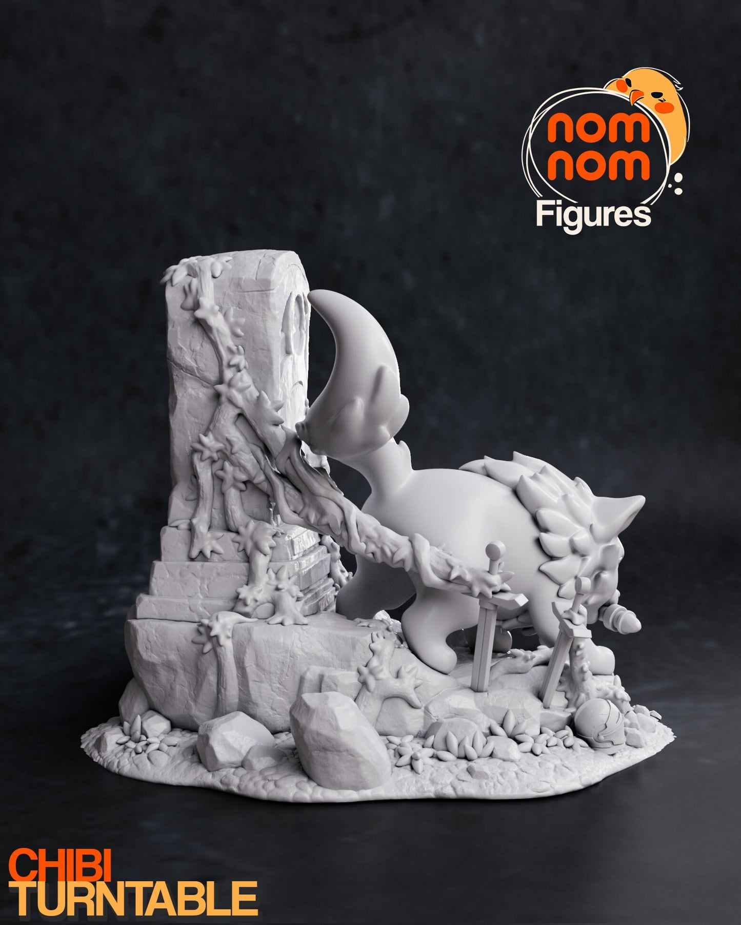 Chibi Great Grey Wolf Sif Statue Model Kit by Nomnom Figures