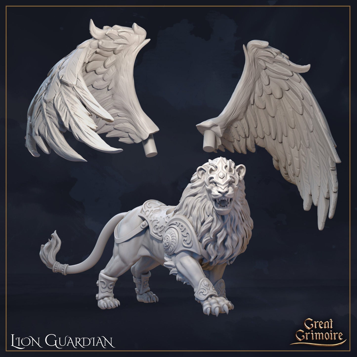 Lion Guardian from "Elemental Awakening" by Great Grimoire Miniatures