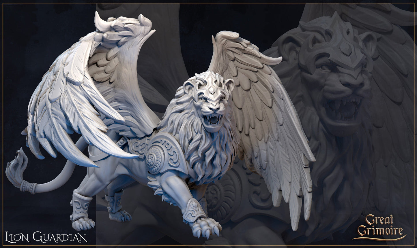 Lion Guardian from "Elemental Awakening" by Great Grimoire Miniatures