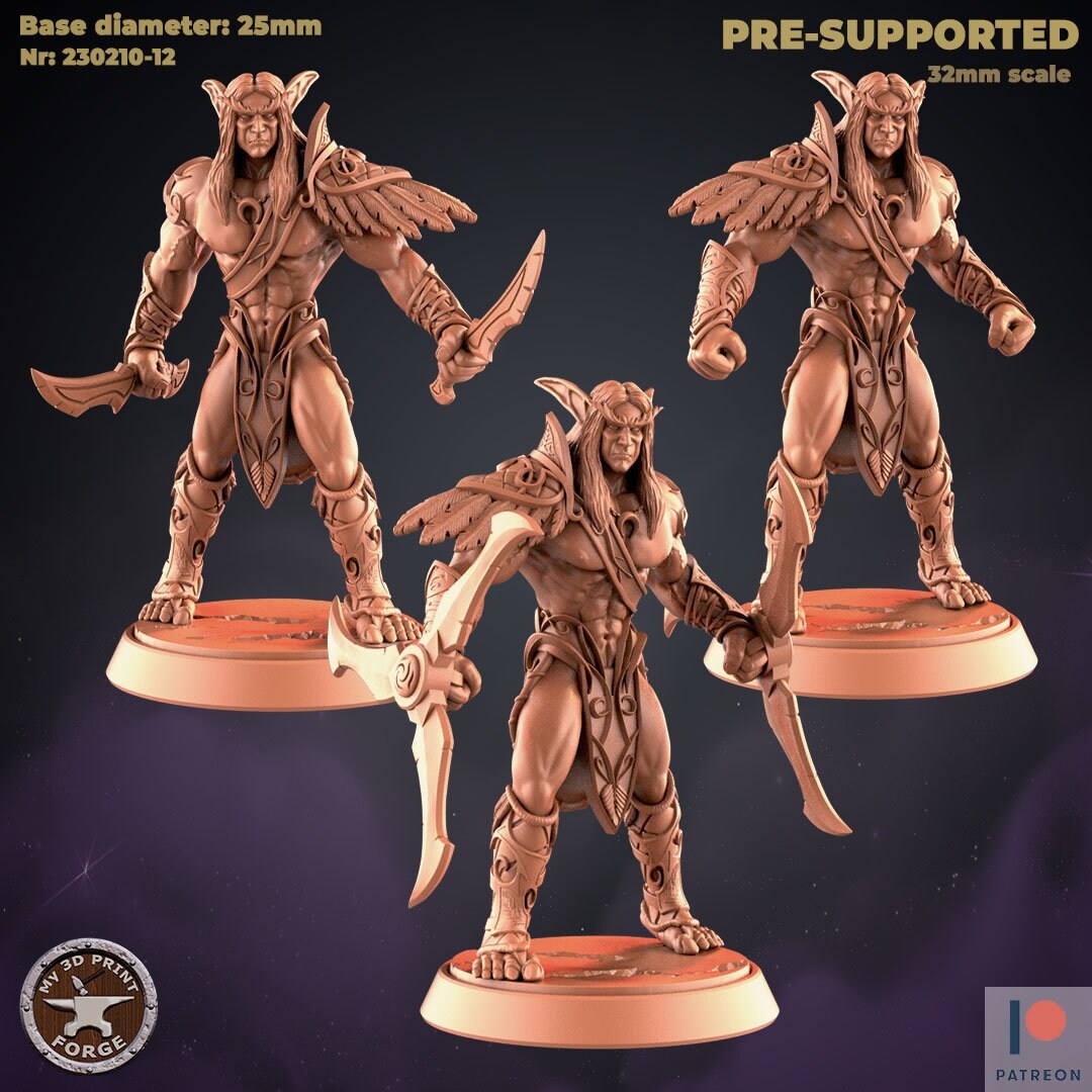 Night Elf Bundle Vol. 1 by My3dPrintforge Miniatures