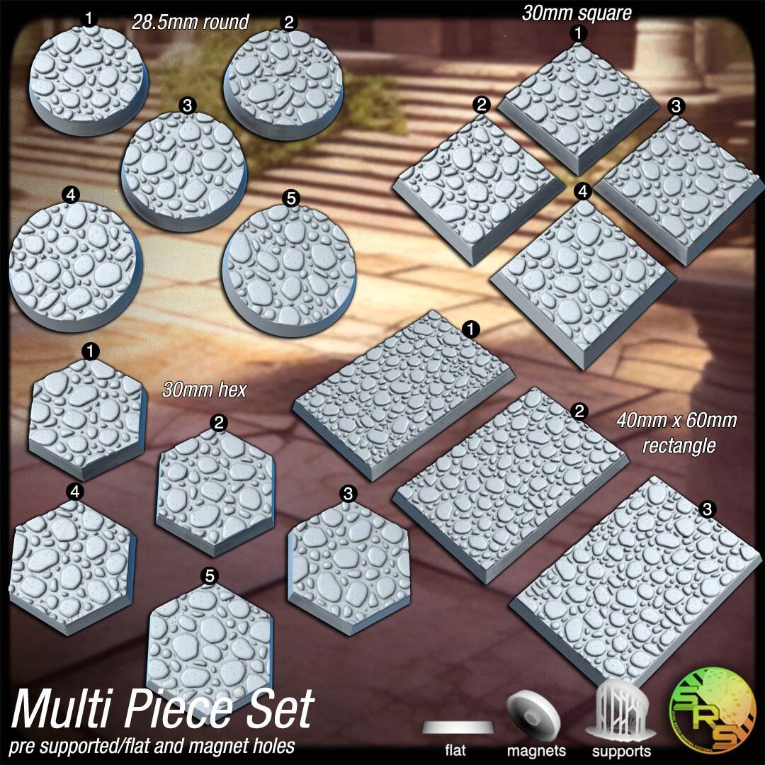Courtyard Stone Bases by Where Legends Stand Miniatures