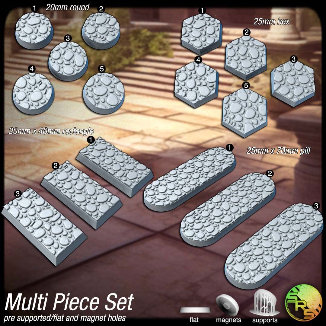 Courtyard Stone Bases by Where Legends Stand Miniatures