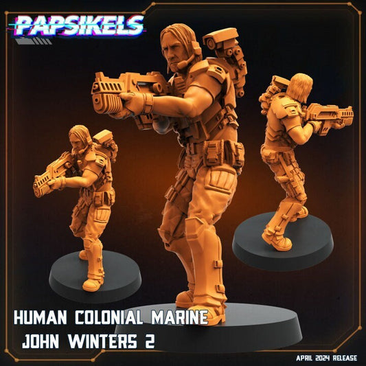 Human Colonial Marine John Winters by Papsikels Miniatures