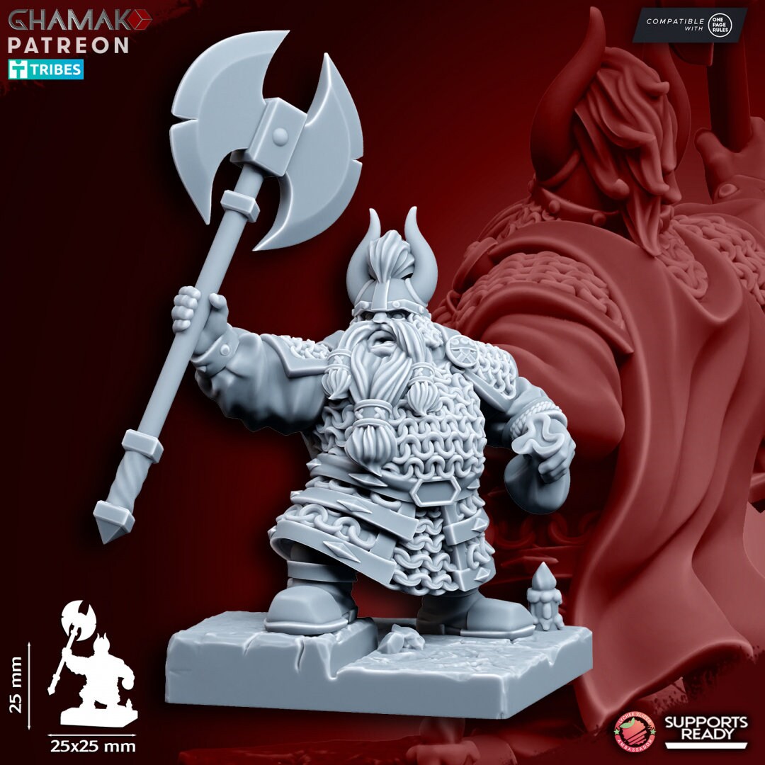 Clan Warriors (two handed axes) by Ghamak Miniatures