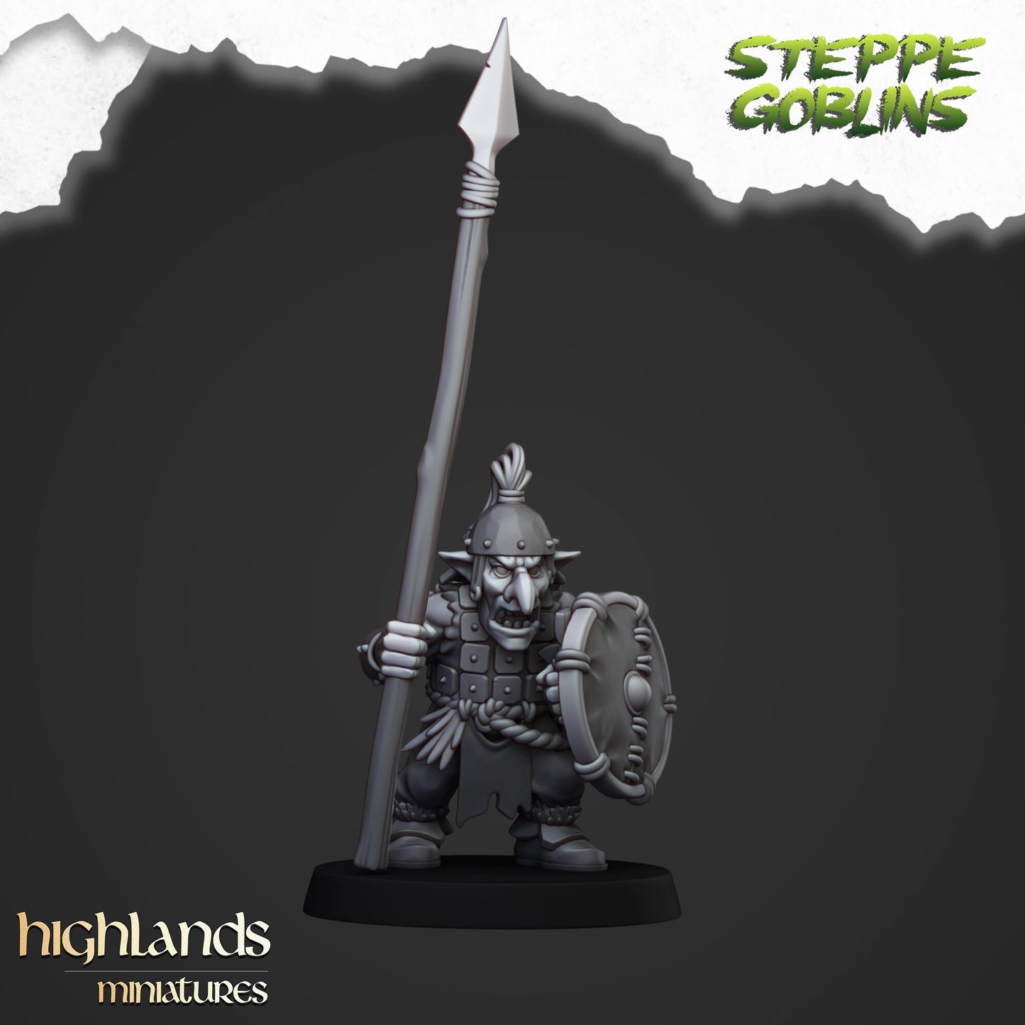Steppe Goblin Spearmen Unit By Highland Miniatures