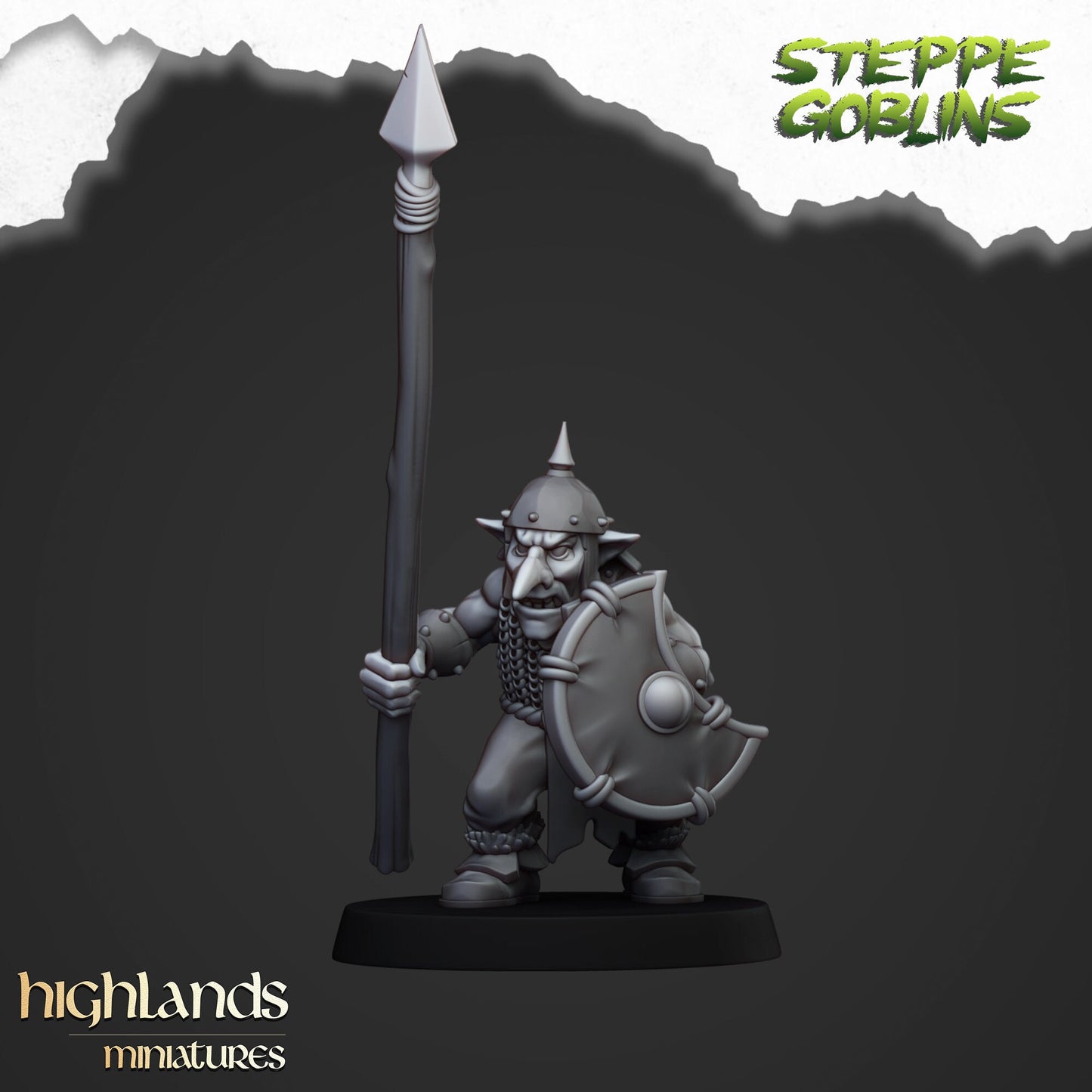 Steppe Goblin Spearmen Unit By Highland Miniatures